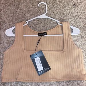 Basic Stone Rib Crop Top